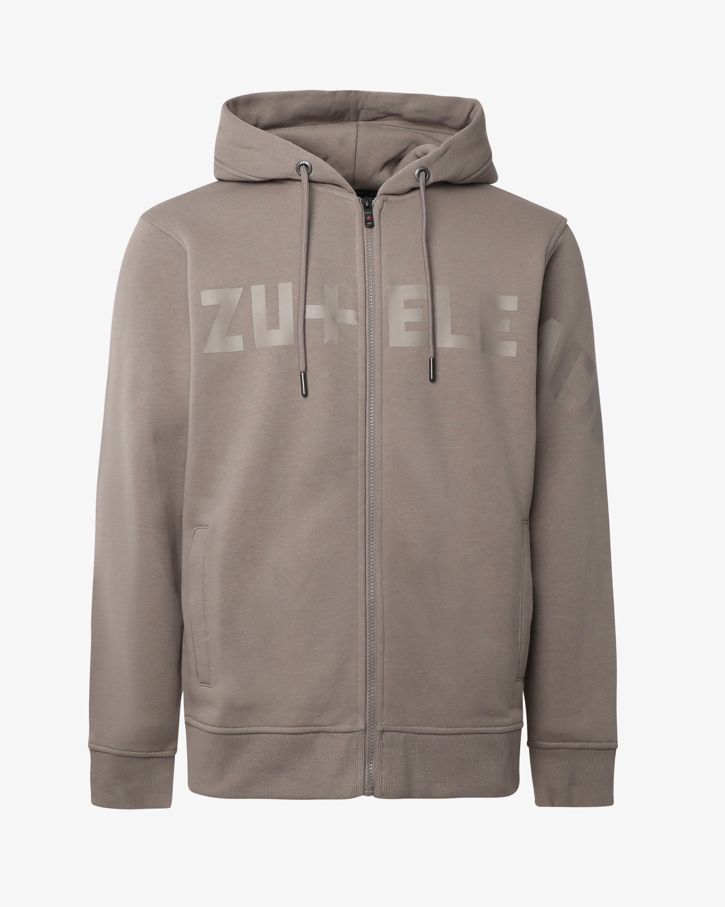 Felpa con zip e cappuccio con logo "extended"