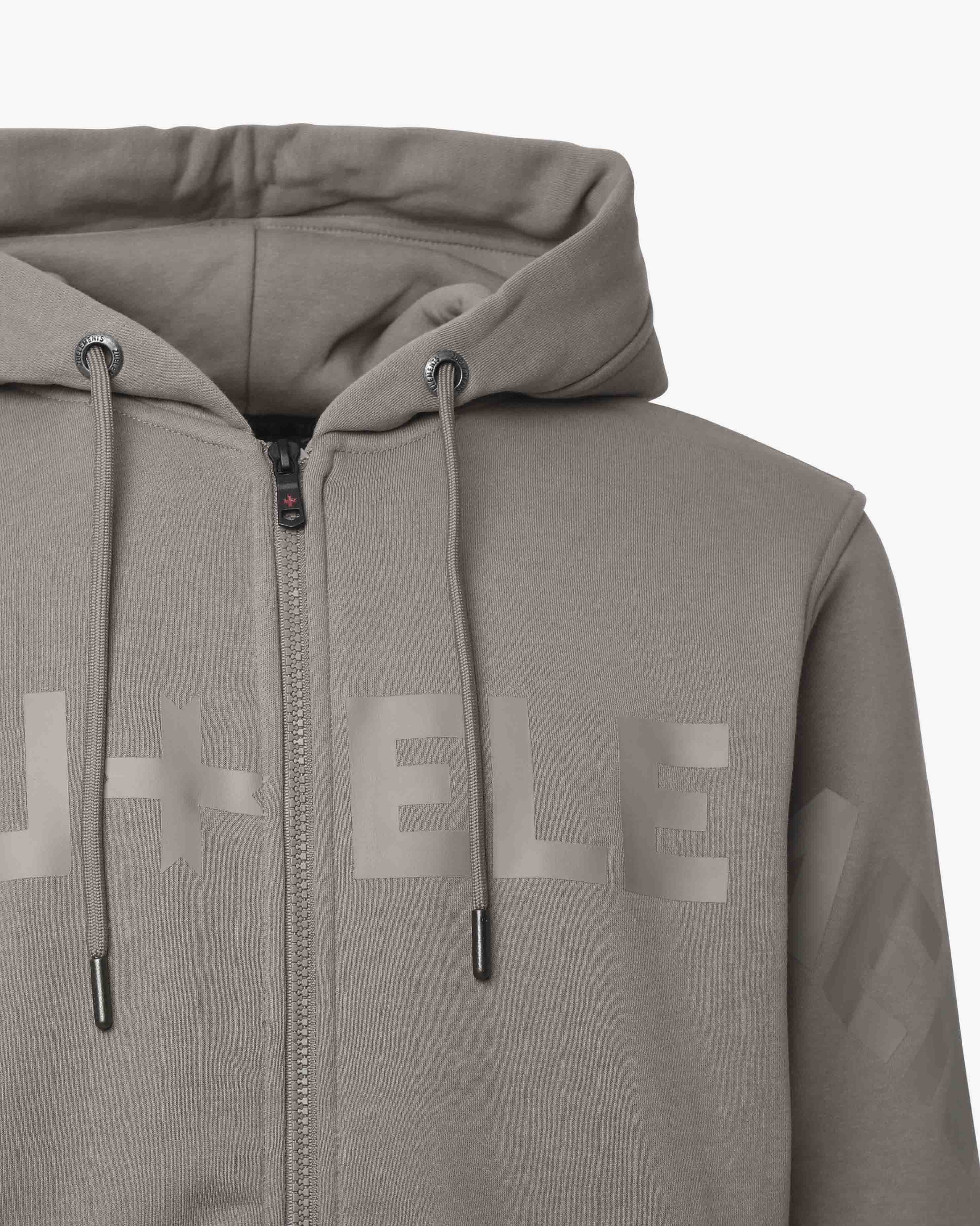 Felpa con zip e cappuccio con logo "extended"