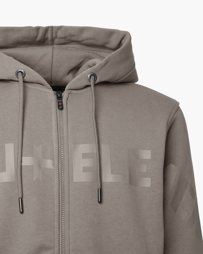 Felpa con zip e cappuccio con logo "extended"