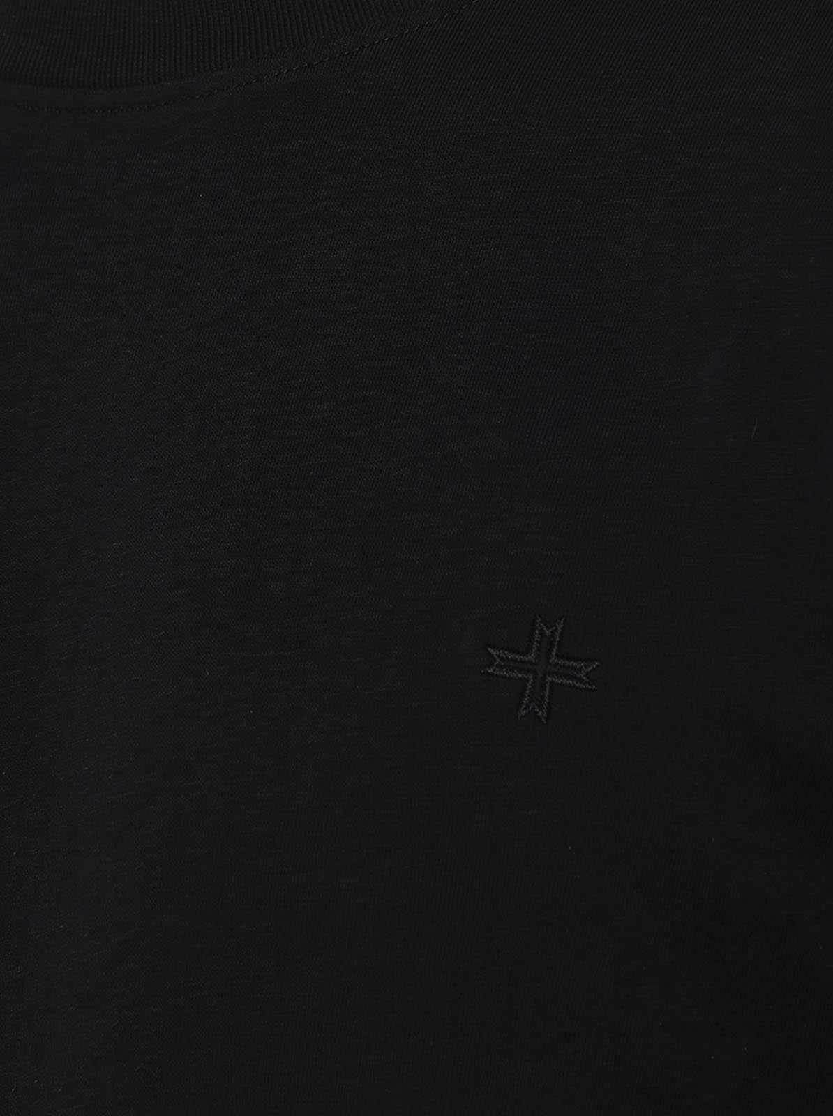 T-Shirt con ricamo tono su tono