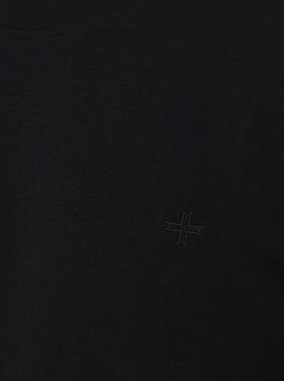 T-Shirt con ricamo tono su tono