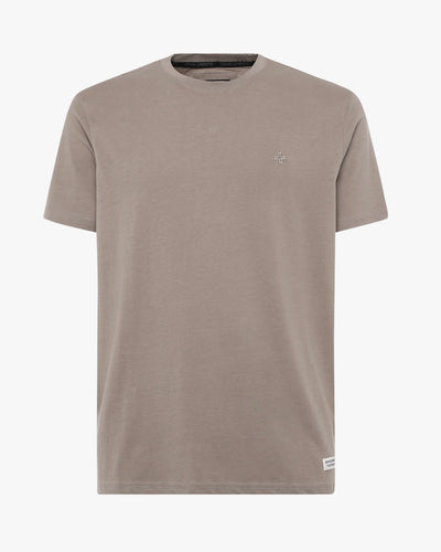 T-Shirt con ricamo tono su tono