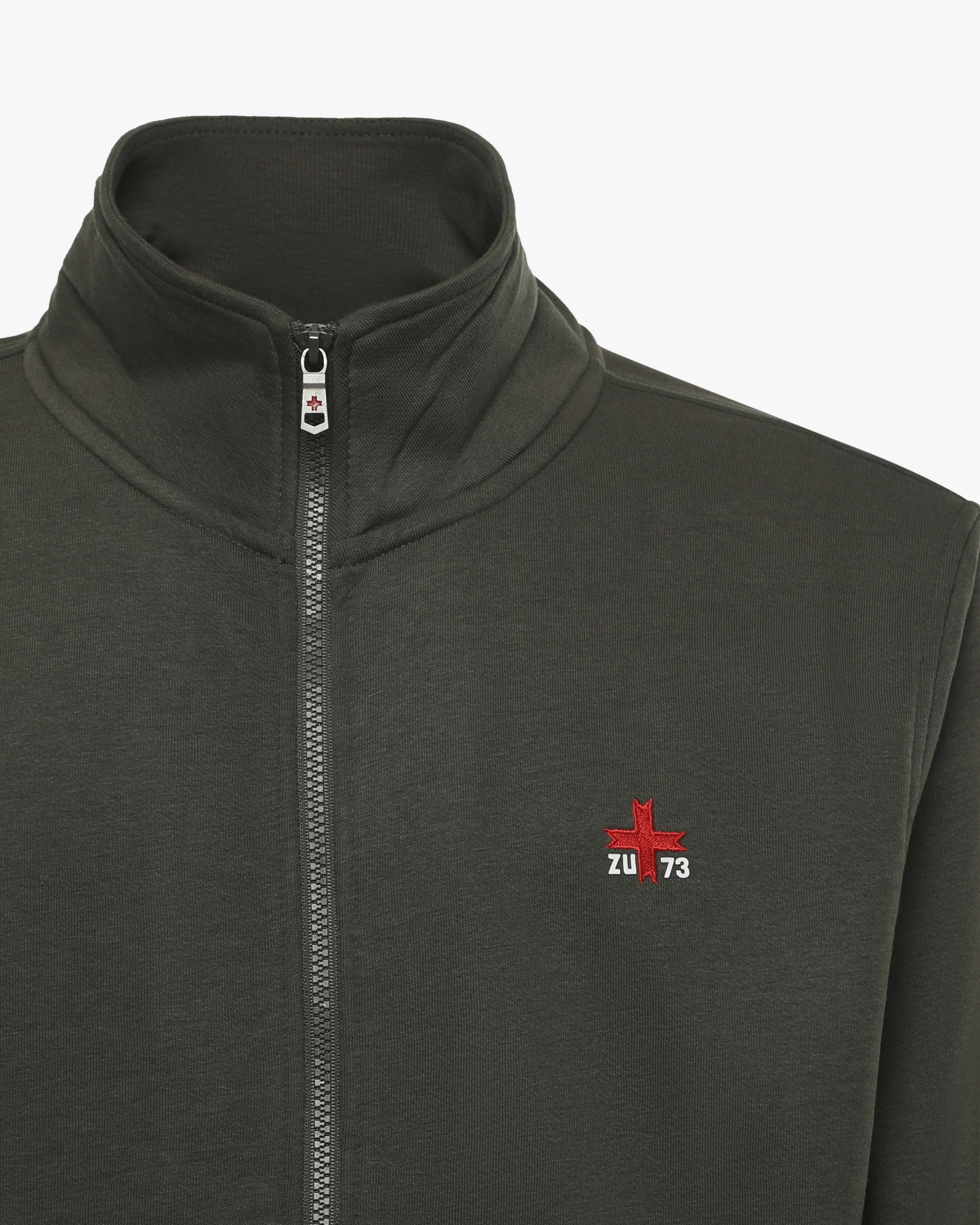 Felpa con zip e collo alto "Zu Seventy Three"