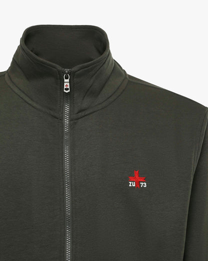 Felpa con zip e collo alto "Zu Seventy Three"