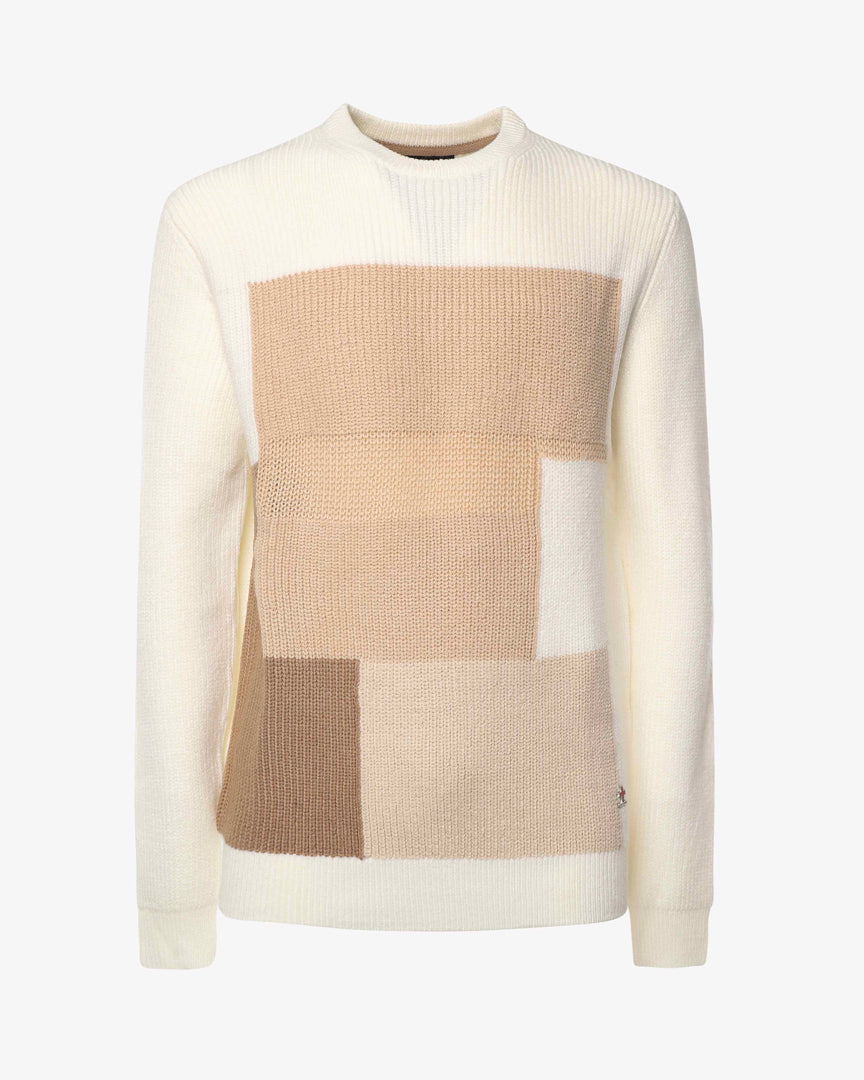 Maglia girocollo con motivo a quadri