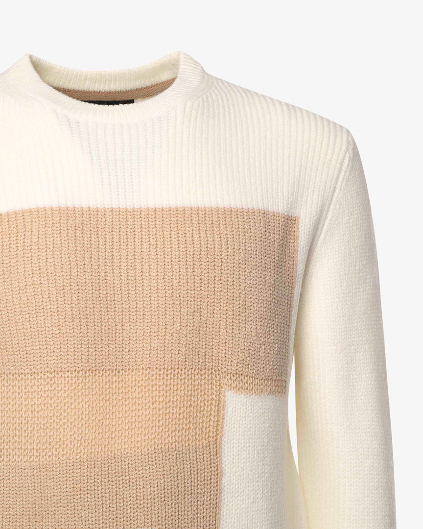 Maglia girocollo con motivo a quadri