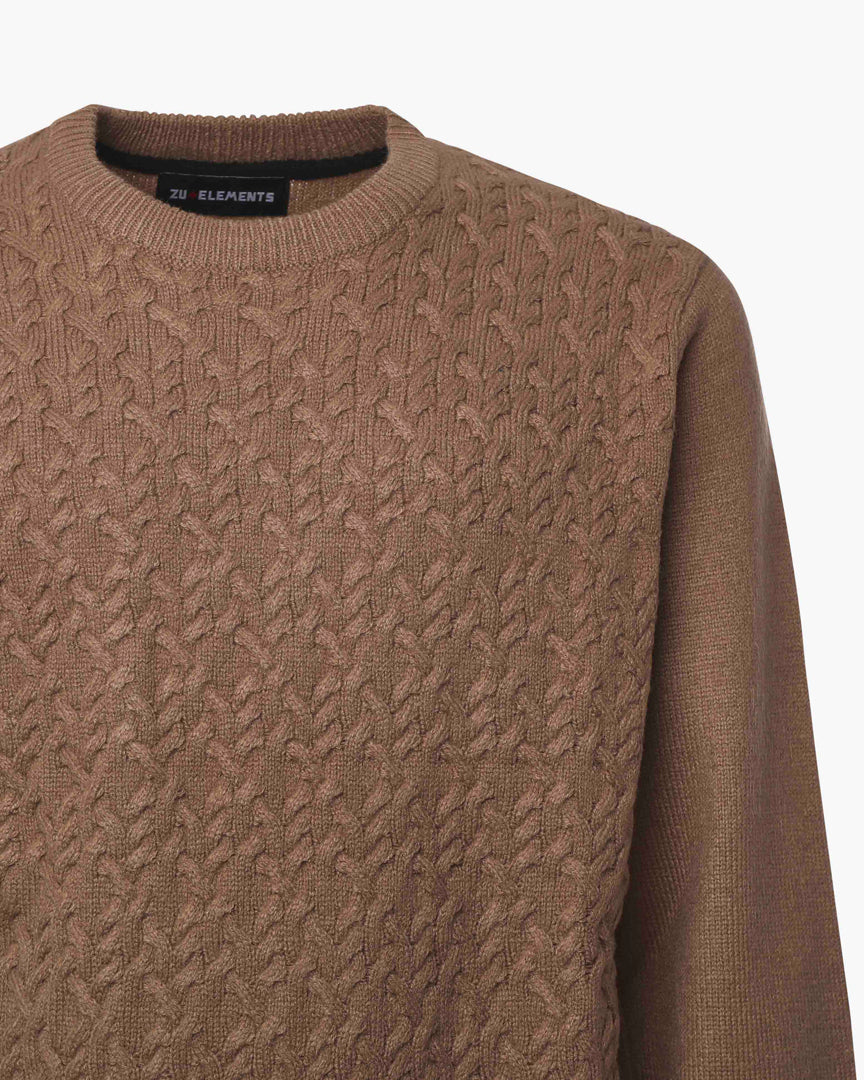 Maglia Girocollo con pattern "braids"
