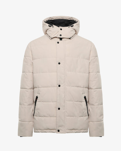 Giubbotto con cappuccio, chiusura con zip e bottoni