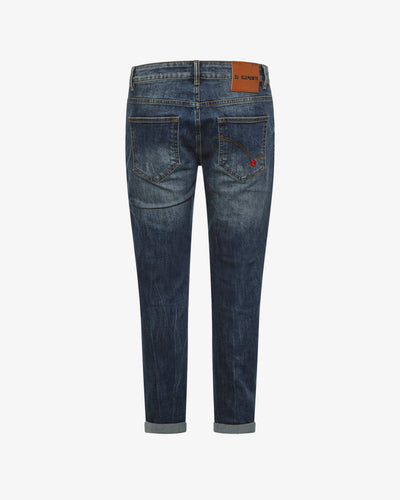 Jeans Slim Fit - Dark Blue con spruzzature