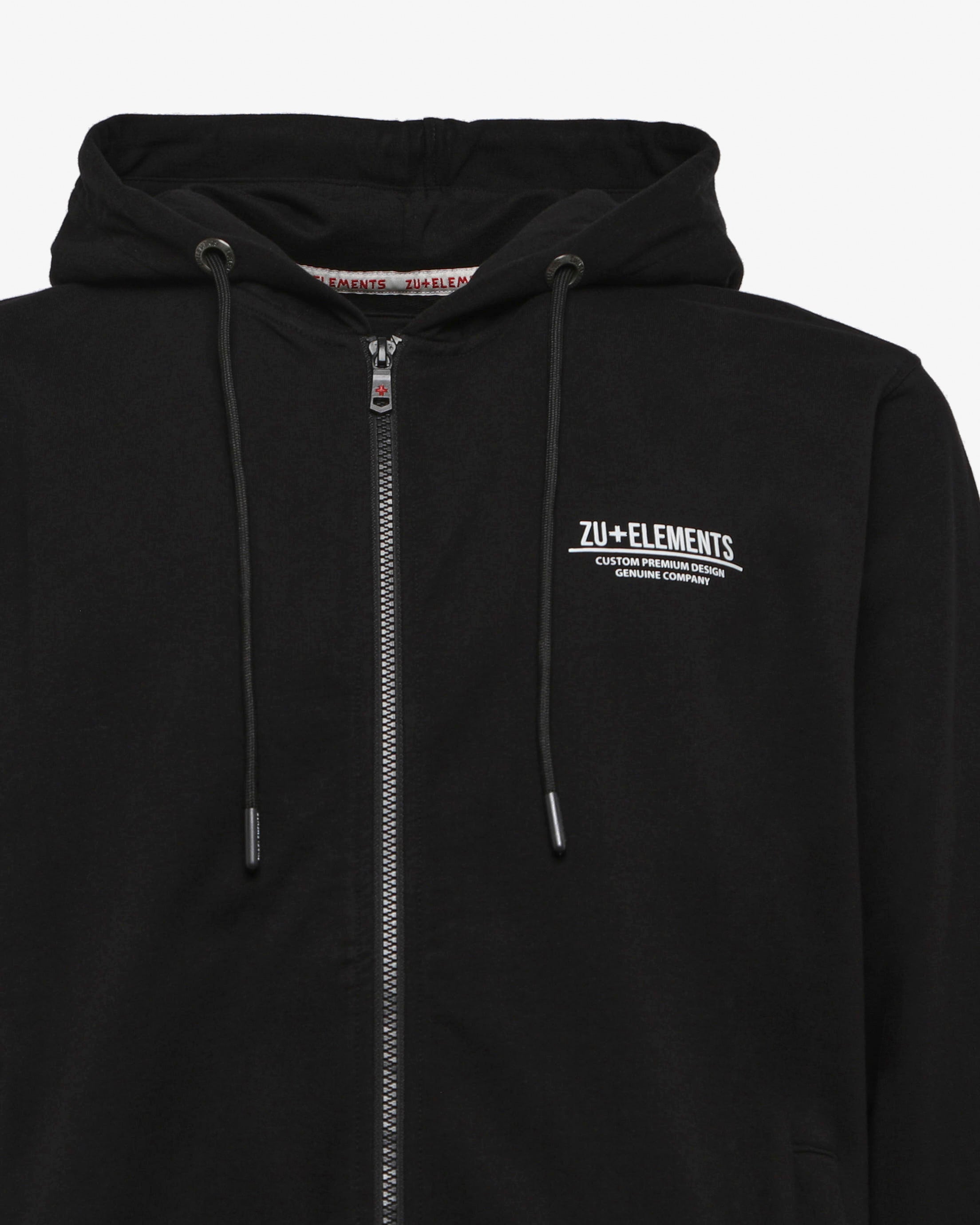 Felpa con cappuccio, zip e micrologo sul lato
