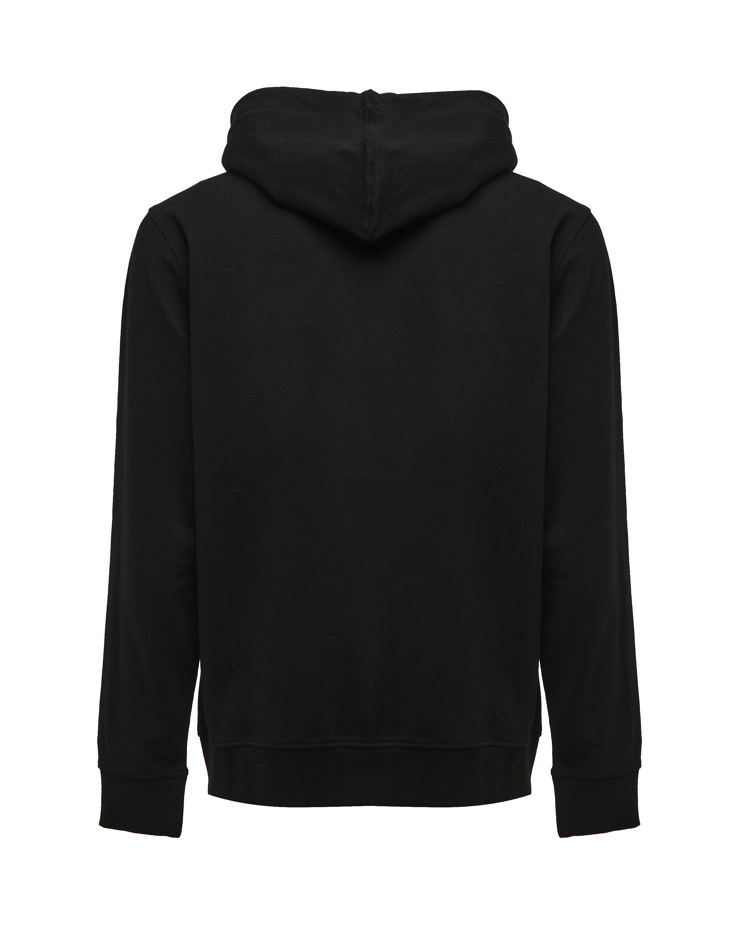 Felpa con cappuccio, zip e micrologo sul lato