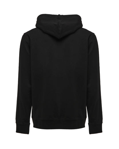 Felpa con cappuccio, zip e micrologo sul lato