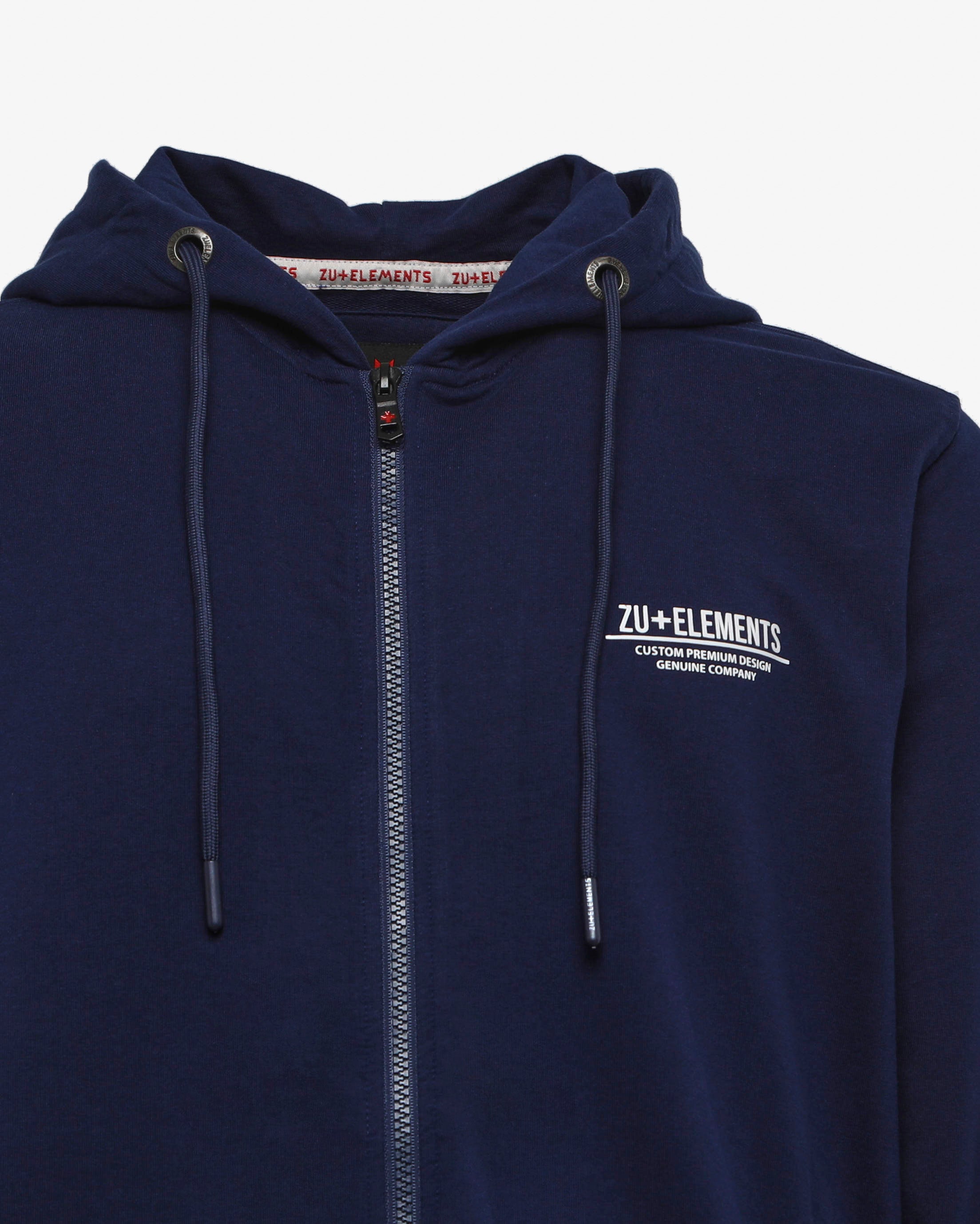 Felpa con cappuccio, zip e micrologo sul lato