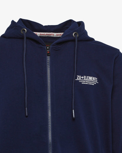 Felpa con cappuccio, zip e micrologo sul lato