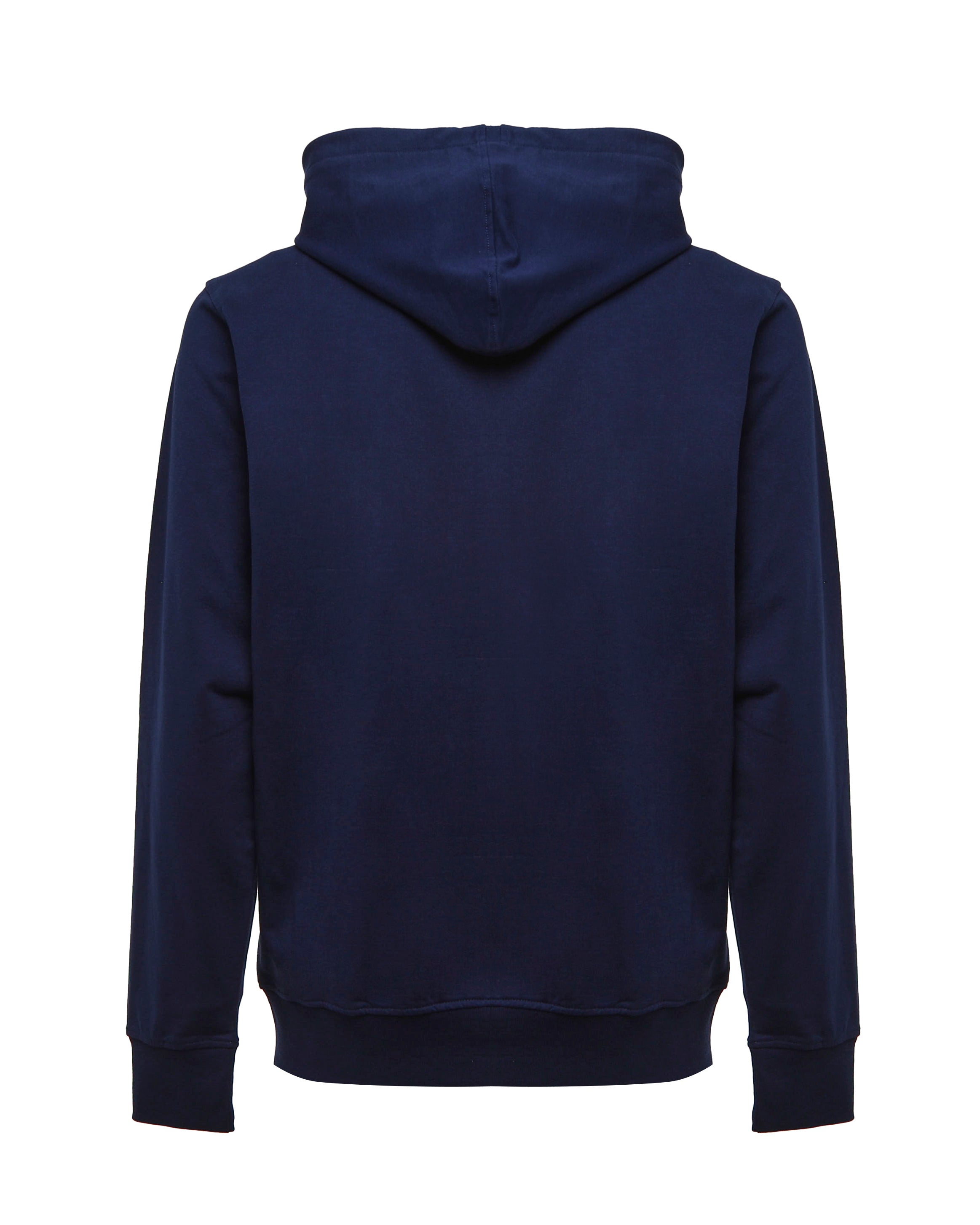 Felpa con cappuccio, zip e micrologo sul lato