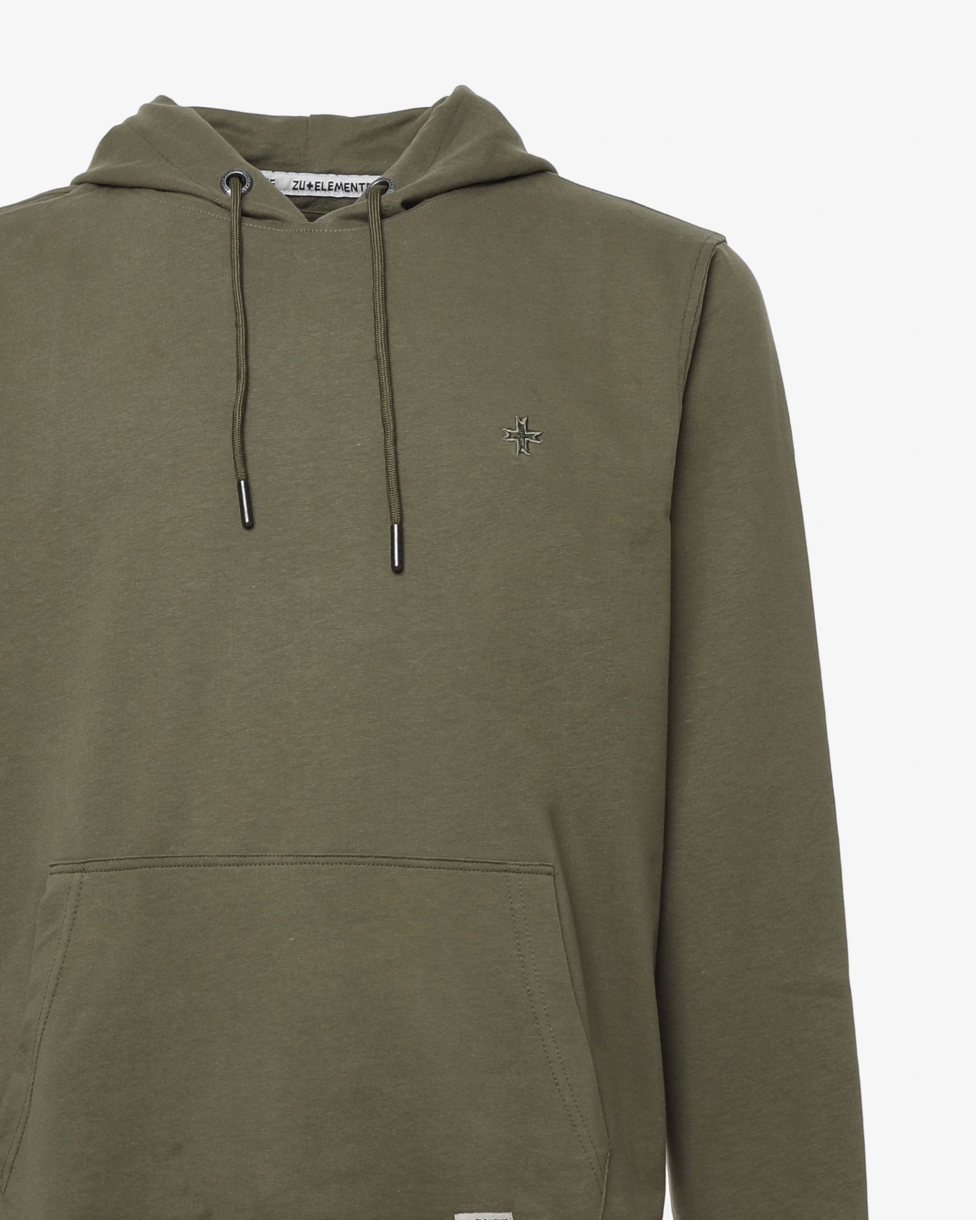 Felpa con zip e cappuccio e con logo ricamato