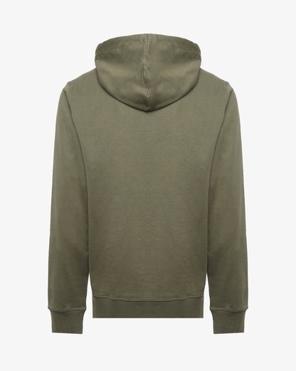 Felpa con zip e cappuccio e con logo ricamato