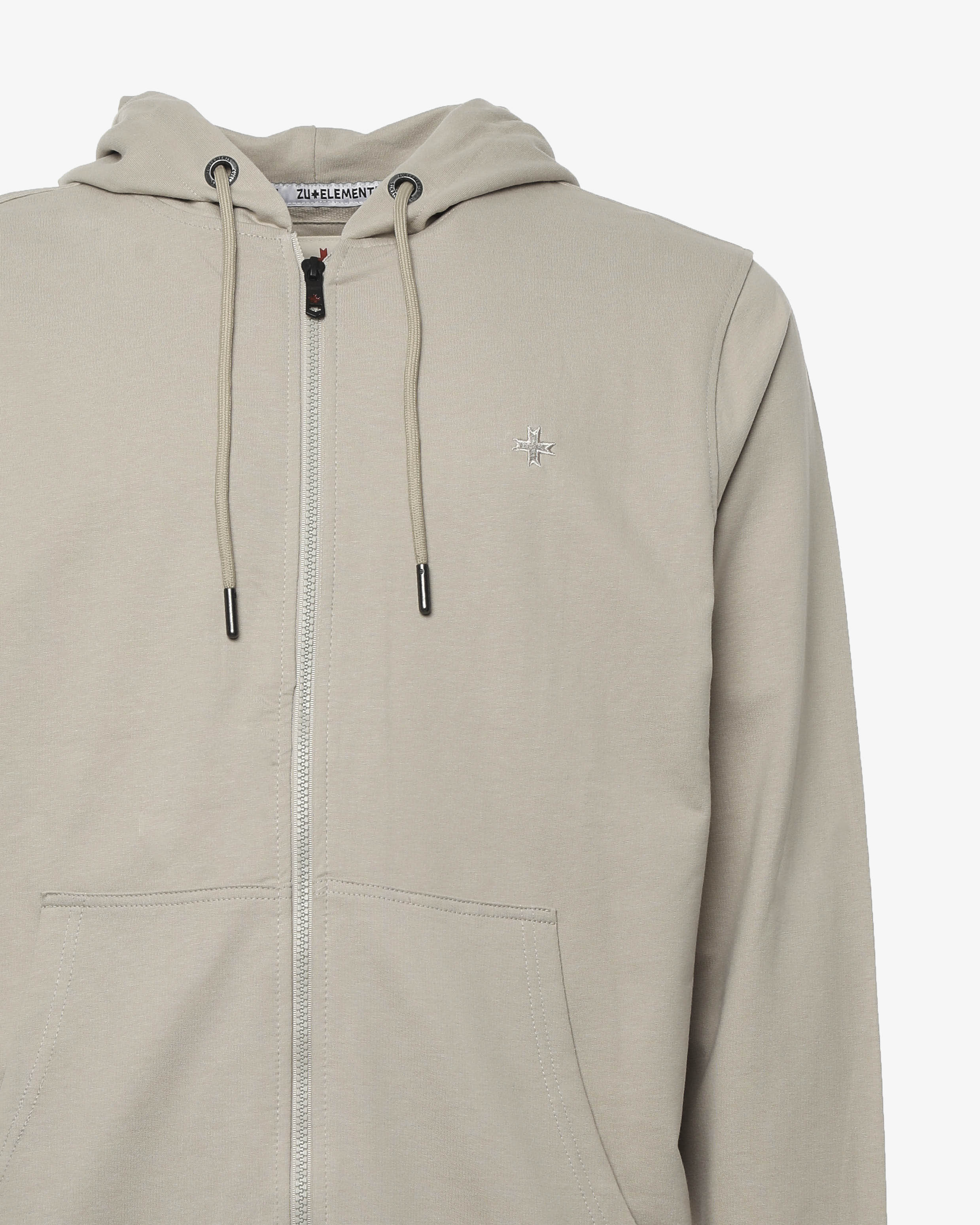 Felpa con zip e cappuccio e con logo ricamato