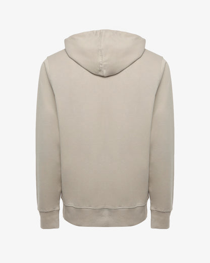 Felpa con zip e cappuccio e con logo ricamato