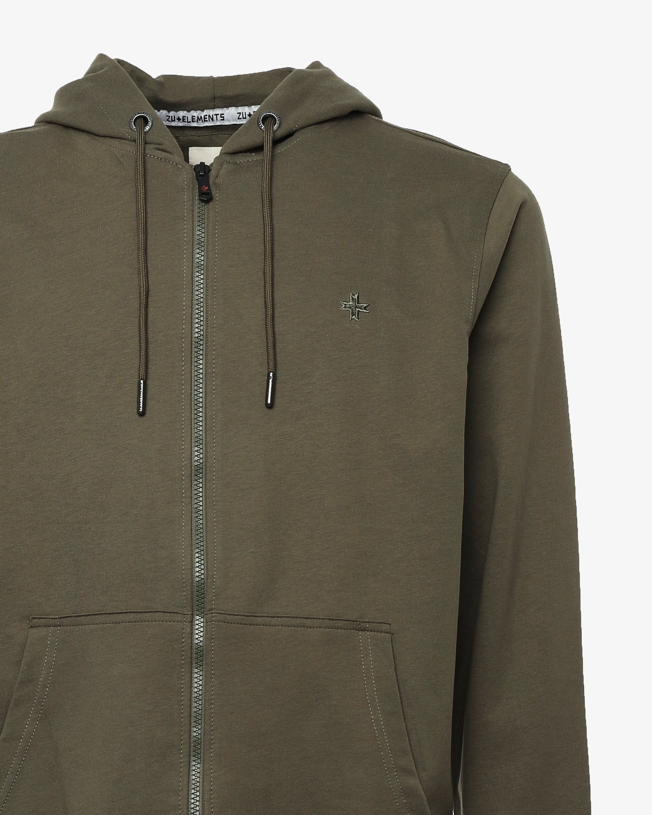 Felpa con zip e cappuccio e con logo ricamato