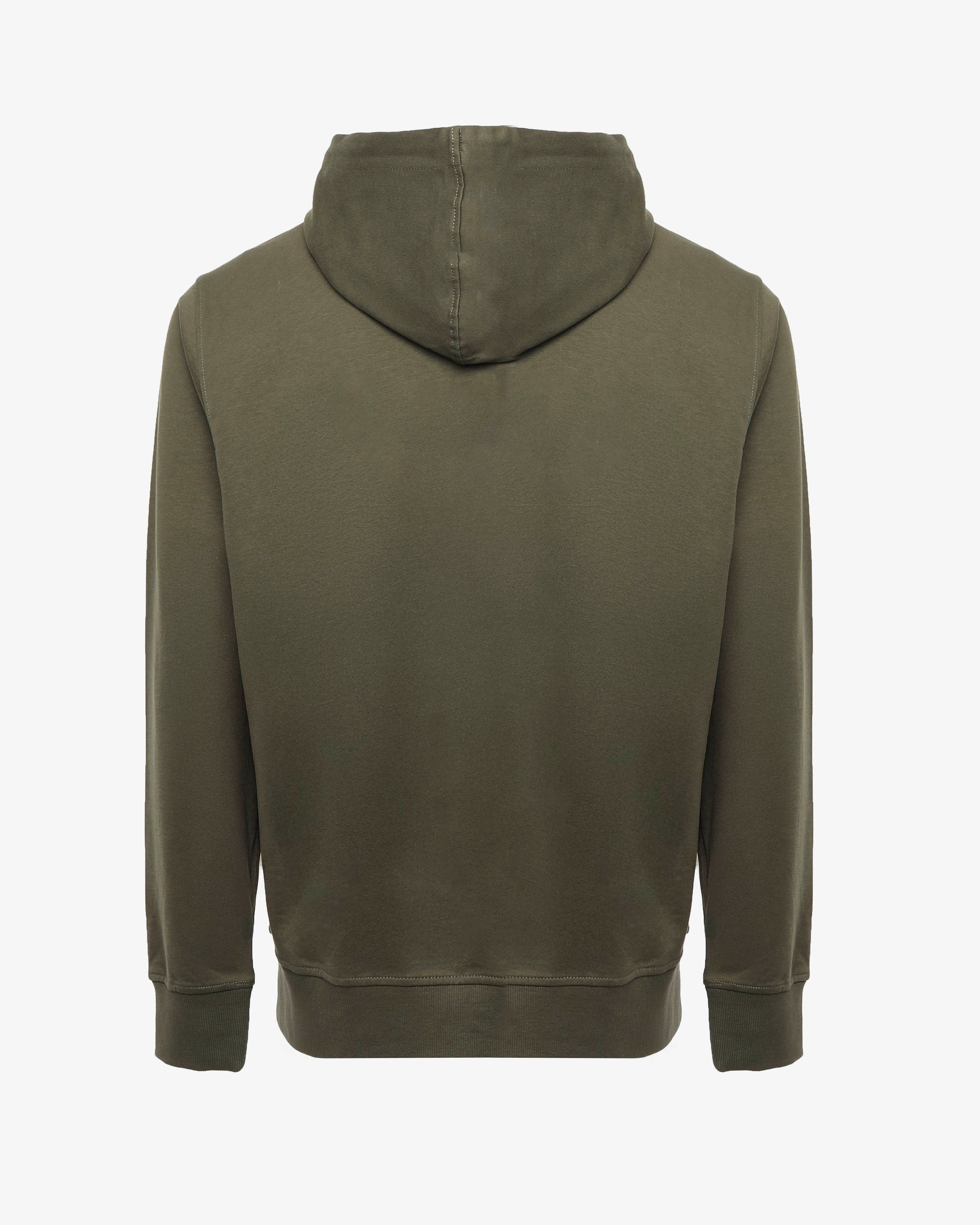 Felpa con zip e cappuccio e con logo ricamato