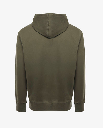 Felpa con zip e cappuccio e con logo ricamato