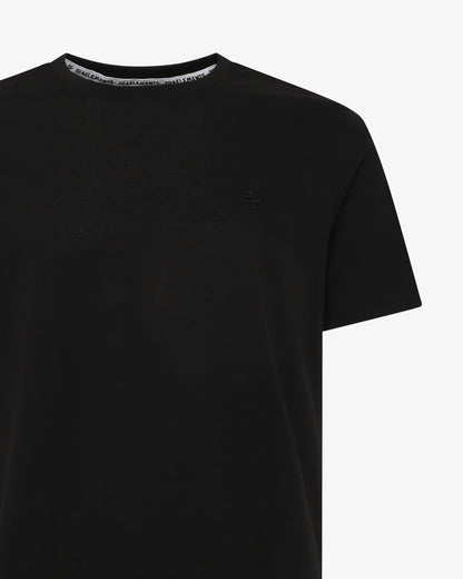 T-shirt con micrologo ricamato