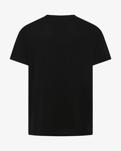 T-shirt girocollo maniche corte con micrologo ricamato
