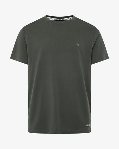 T-shirt con micrologo ricamato