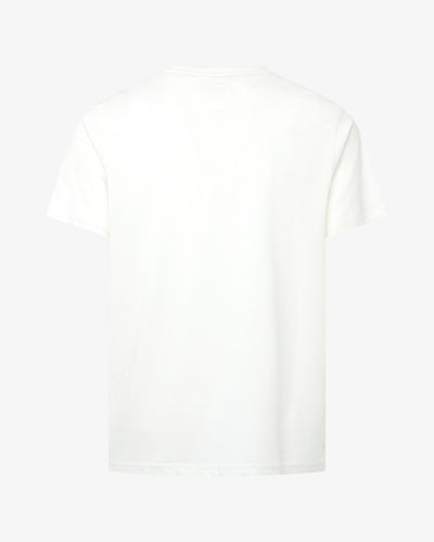 T-shirt girocollo maniche corte con micrologo ricamato