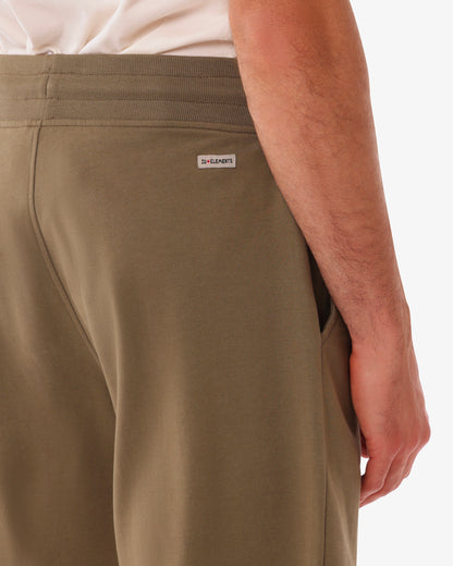 Bermuda in felpa con micrologo ricamato