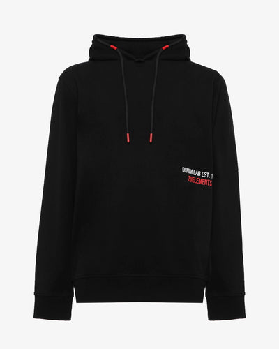 Felpa con cappuccio e macrologo sul retro