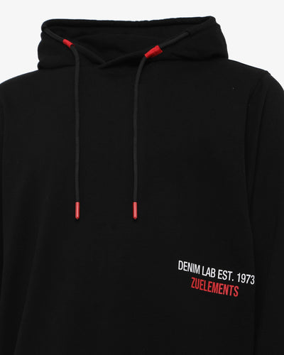 Felpa con cappuccio e macrologo sul retro