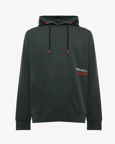 Felpa con cappuccio e macrologo sul retro