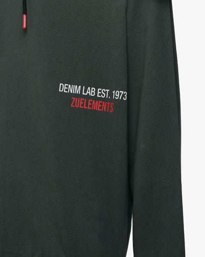 Felpa con cappuccio e macrologo sul retro