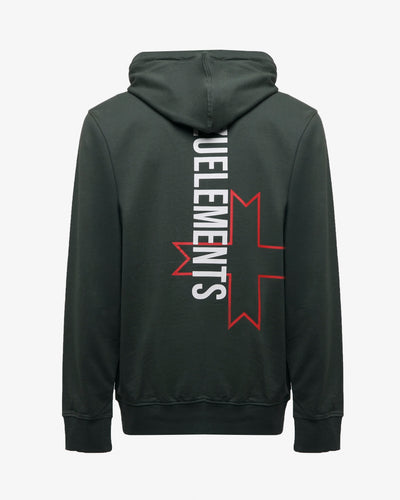 Felpa con cappuccio e macrologo sul retro