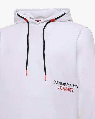 Felpa con cappuccio e macrologo sul retro