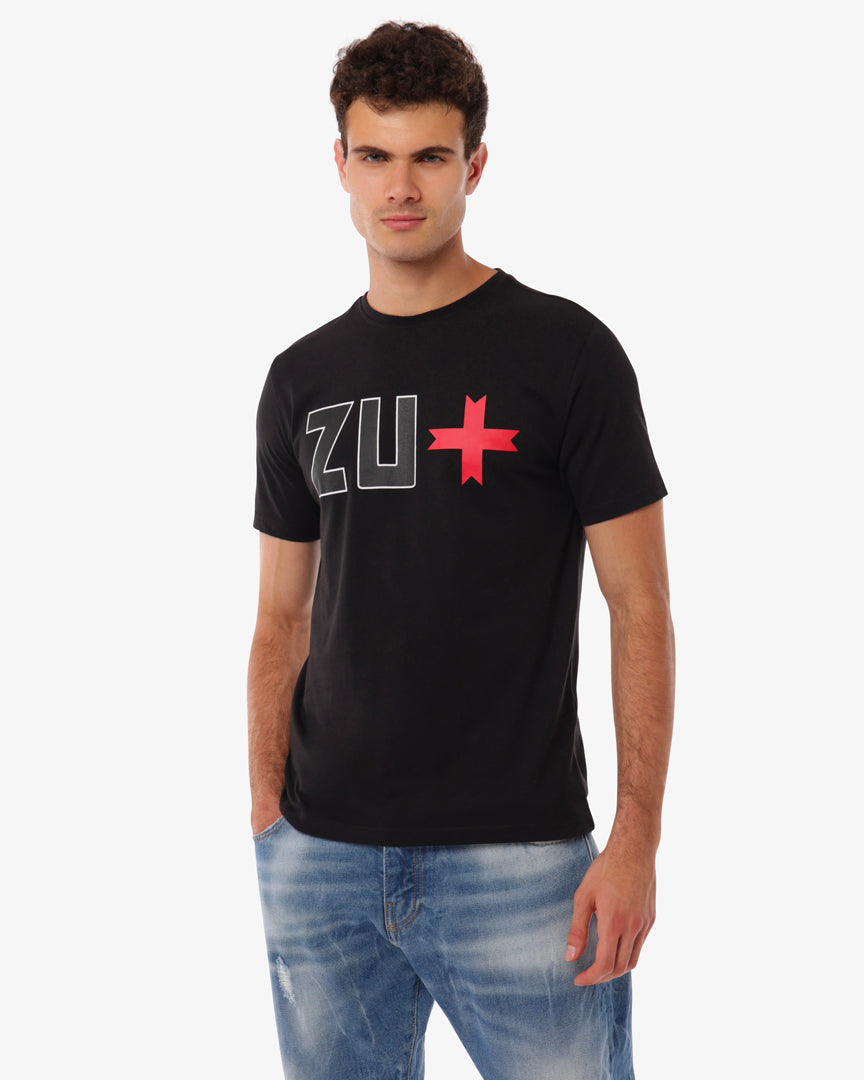 T-shirt con stampa sul davanti e sul retro