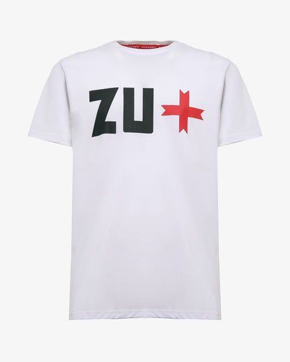 T-shirt con stampa sul davanti e sul retro
