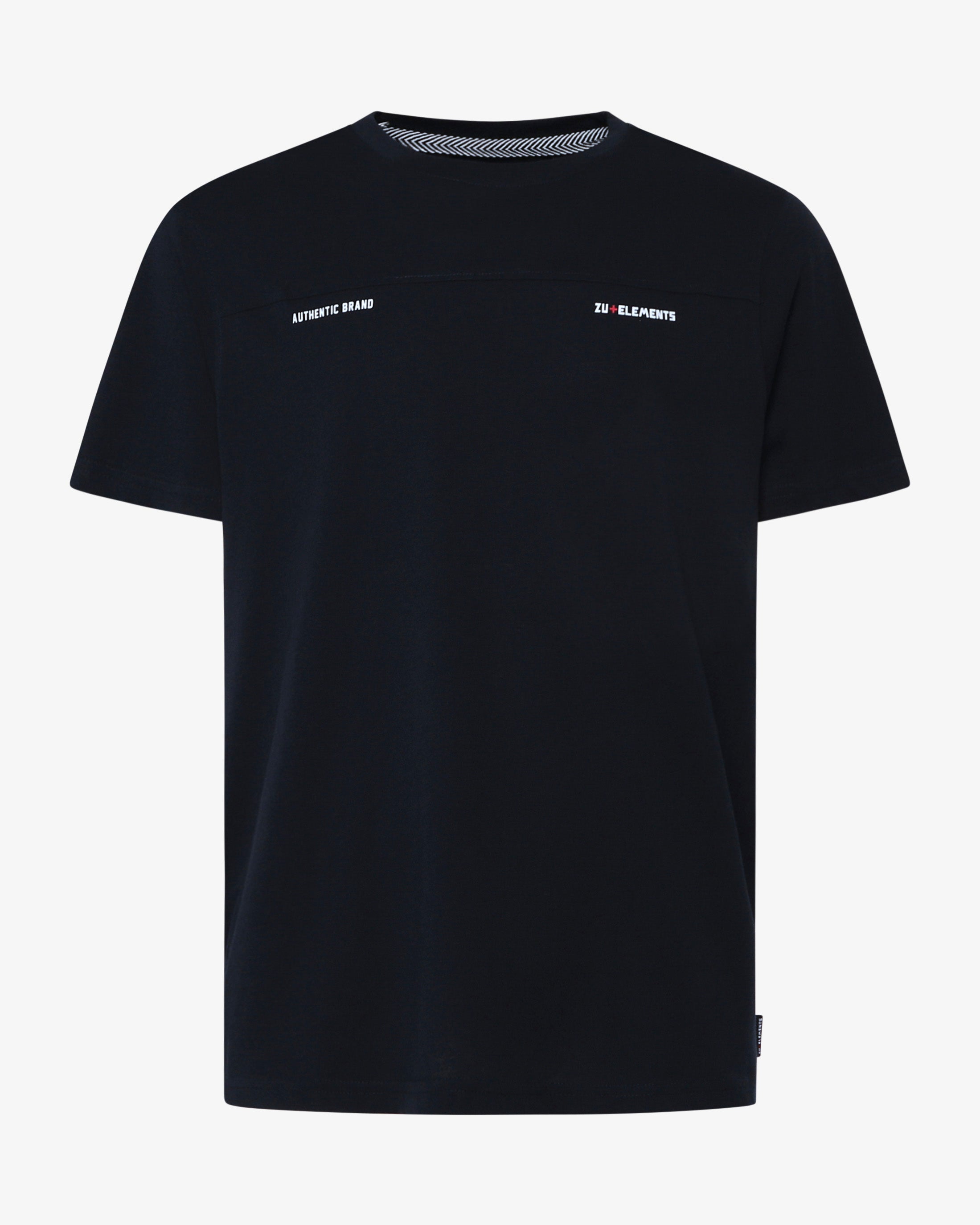 T-shirt con taglio sul petto e micrologo