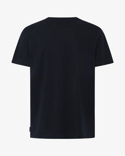 T-shirt con taglio sul petto e micrologo