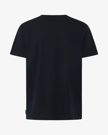 T-shirt con taglio sul petto e micrologo