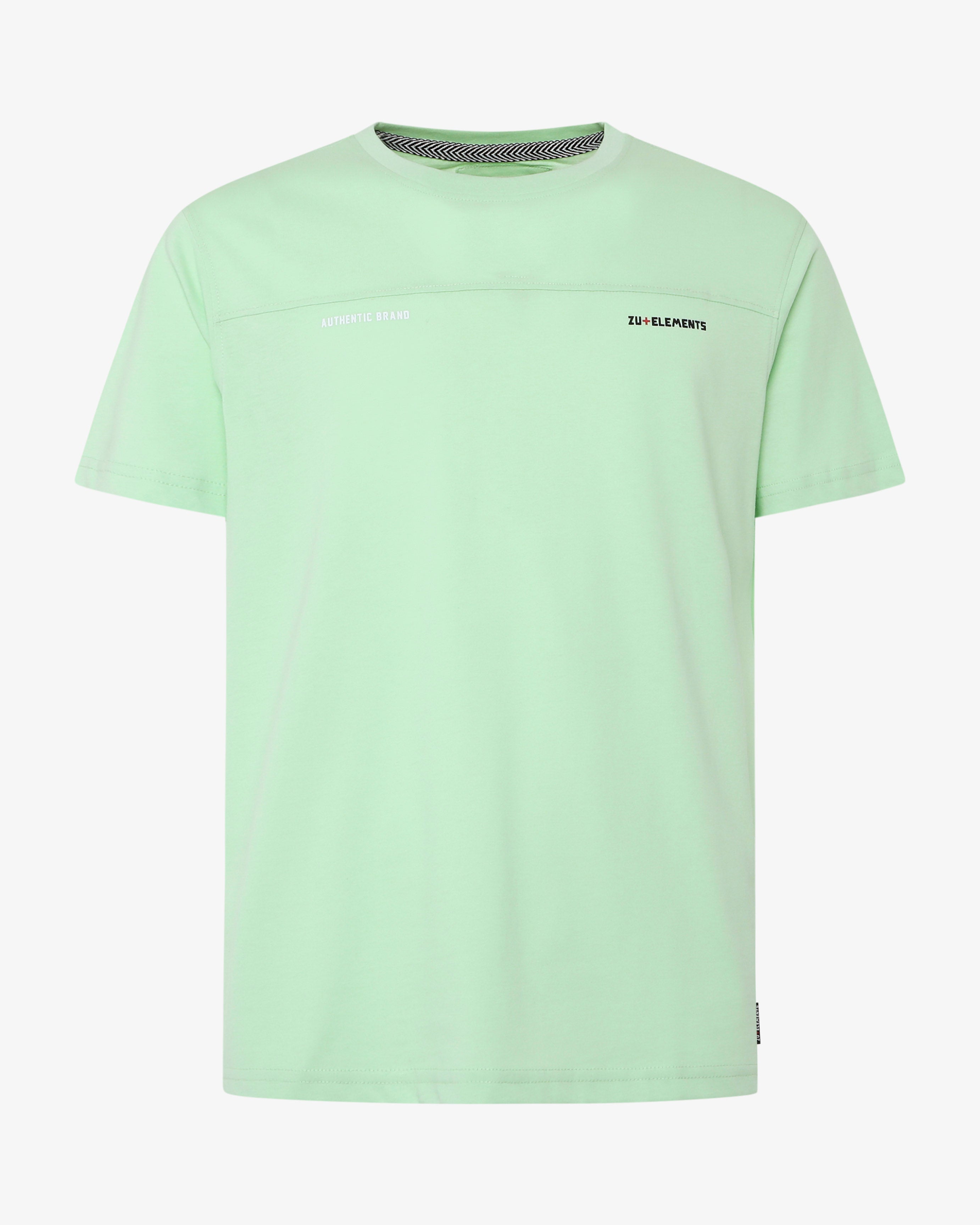 T-shirt con taglio sul petto e micrologo