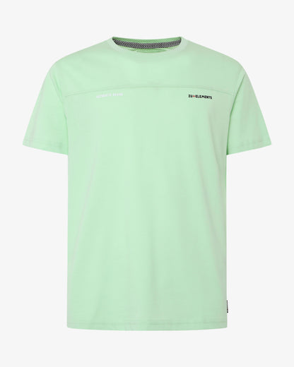 T-shirt con taglio sul petto e micrologo