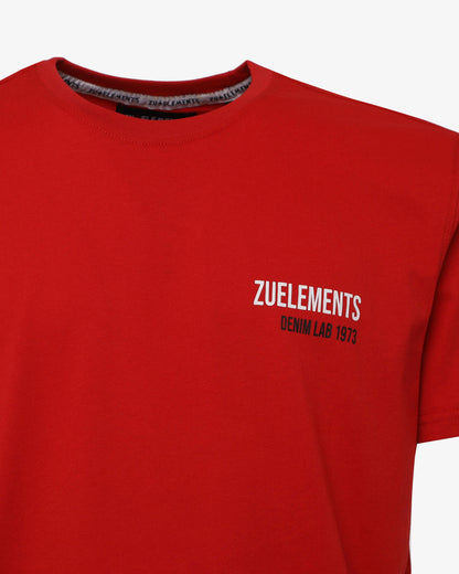 T-shirt con micrologo e stampa sul retro