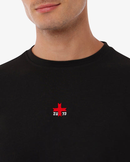 T-shirt con micrologo ricamato sul petto