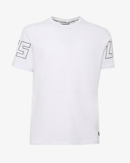 T-shirt con logo su manica e sul retro