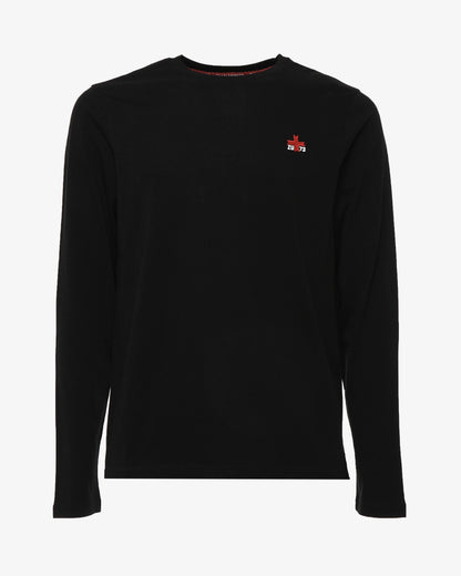 T-shirt manica lunga con micrologo stampato