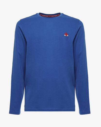 T-shirt manica lunga con micrologo stampato