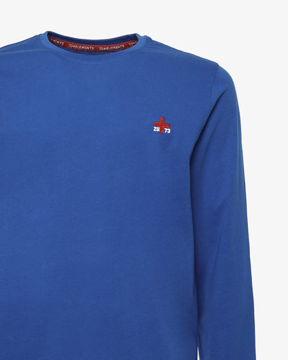 T-shirt manica lunga con micrologo stampato